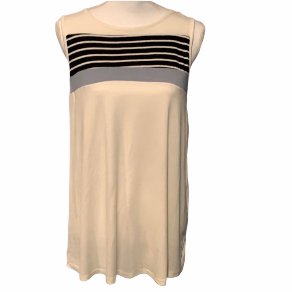 Cherish Oversized Striped/Block Tank Top Size Small